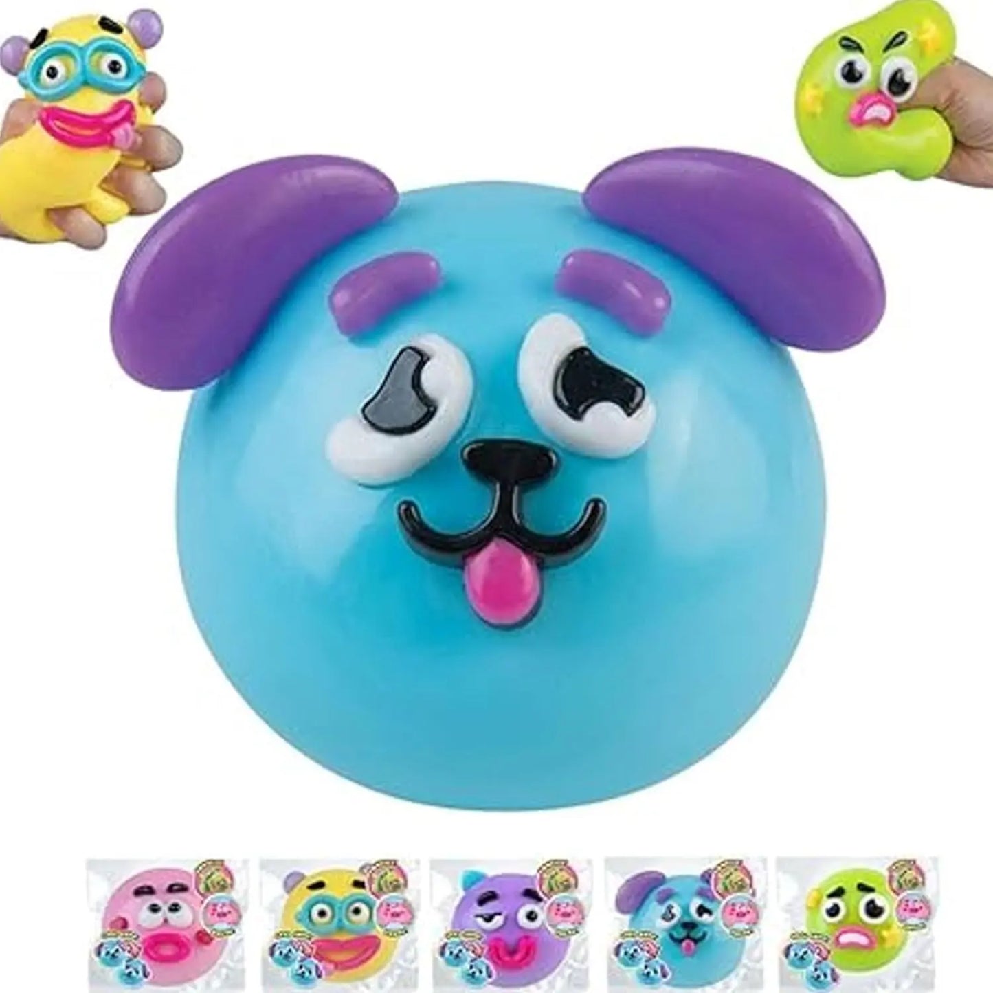 NEW Squishy Cutie Toy ,Funny Face Curiosities Dog Face Swap Squishy Soft Moldable Multisensory Stress Relief for Anxiety Safe Maltose Material Portable Sensory Decompression Party Favors