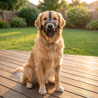 Adjustable Reflective Dog Muzzle Breathable Anti-Bite Anti-Bark No Chew for Large Medium Small Dogs
