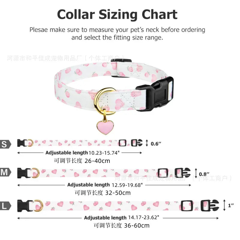 Fashionable Printed Dog Collar, Durable Versatile Design, Adjustable Fit Comfortable, Suitable for Puppies and Adult Dogs