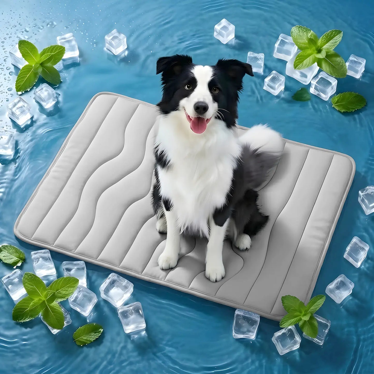 Vagascape Cooling Pet Mat, Eco-Friendly Cooling Pad for Large Dog, Summervibes Cooling Mats for Dog Bed ，Petloverspetand Cat House, Use in Crate, Tunk, Camping, Outdoors, Portable, Machine Washable, Durable, without Gel, Outdoorfun