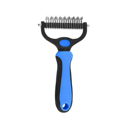 Pain-Free Dematting Undercoat Rake for Pets - Double-Sided Shedding Brush and Effective Tangle Remover Tool for Dogs and Cats, Reducing Loose Hair and Mats Effortlessly