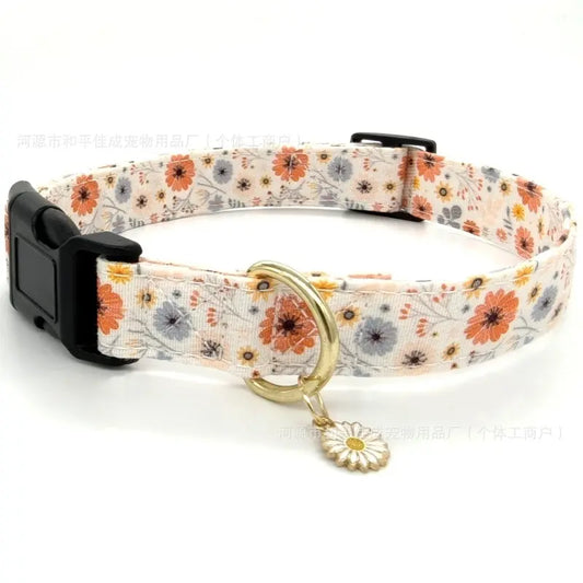 Fashionable Printed Dog Collar, Durable Versatile Design, Adjustable Fit Comfortable, Suitable for Puppies and Adult Dogs