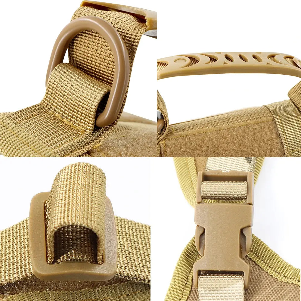 Tactical Dog Harness Set for Small Dogs and Cats -#Summervibes #Petlovers-Dog Vest Dog Leash with 2 Patches Dog Car Harness Outdoorfun