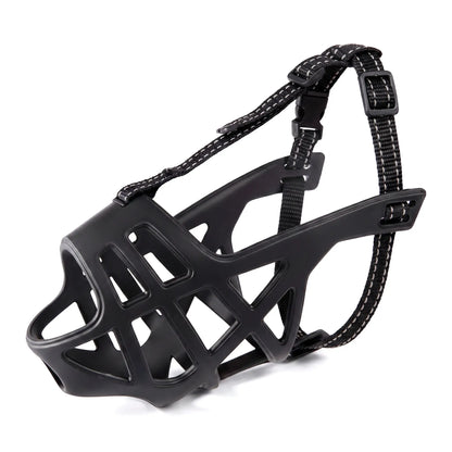 Adjustable Reflective Dog Muzzle Breathable Anti-Bite Anti-Bark No Chew for Large Medium Small Dogs