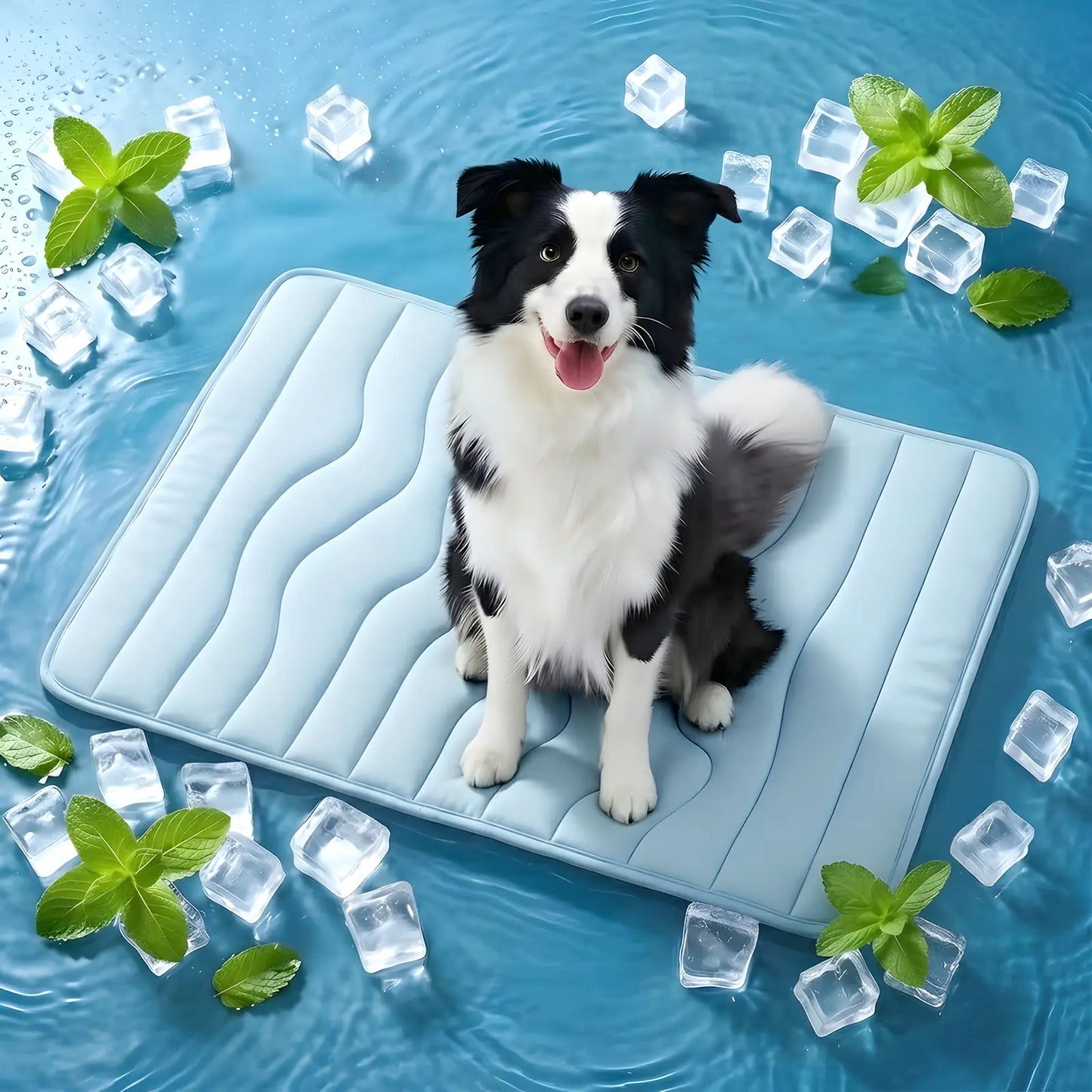 Vagascape Cooling Pet Mat, Eco-Friendly Cooling Pad for Large Dog, Summervibes Cooling Mats for Dog Bed ，Petloverspetand Cat House, Use in Crate, Tunk, Camping, Outdoors, Portable, Machine Washable, Durable, without Gel, Outdoorfun