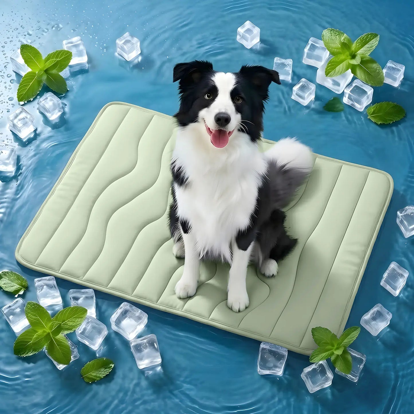 Vagascape Cooling Pet Mat, Eco-Friendly Cooling Pad for Large Dog, Summervibes Cooling Mats for Dog Bed ，Petloverspetand Cat House, Use in Crate, Tunk, Camping, Outdoors, Portable, Machine Washable, Durable, without Gel, Outdoorfun
