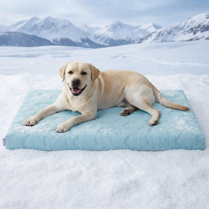 Lesure Cooling Orthopedic Dog Thick Mat – Q-Max>0.5 Cooling Mat with Washable Cover, Egg Crate Foam Non-Slip Bed for Extra Large Dogs