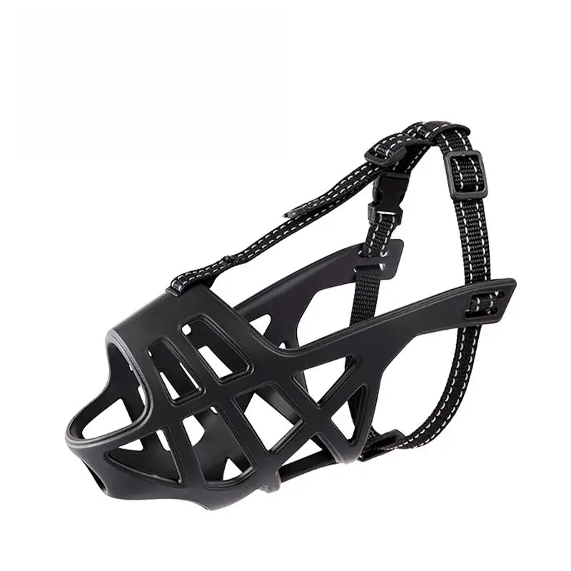 Adjustable Reflective Dog Muzzle Breathable Anti-Bite Anti-Bark No Chew for Large Medium Small Dogs