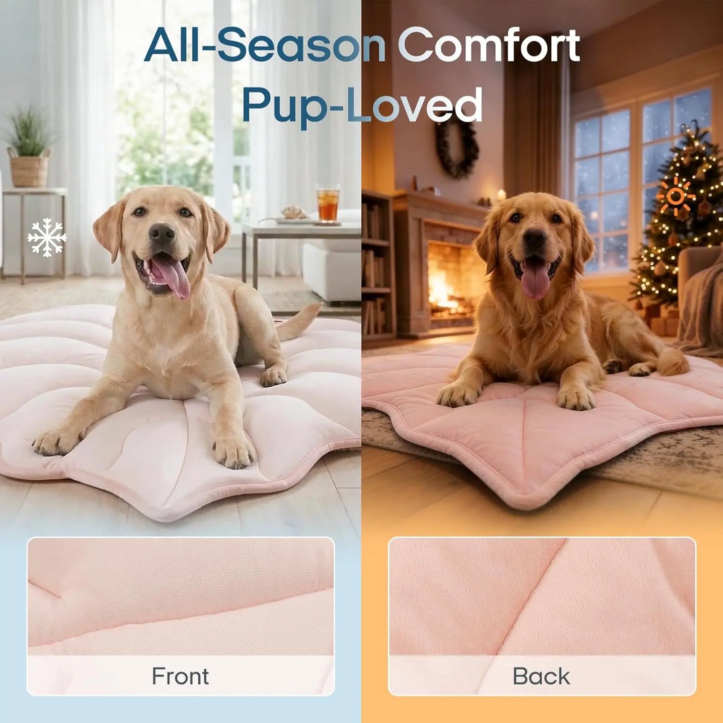 Vagascape Cooling Pet Mat, Eco-Friendly Cooling Pad for Large Dog, Summervibes Cooling Mats for Dog Bed ，Petloverspetand Cat House, Use in Crate, Tunk, Camping, Outdoors, Portable, Machine Washable, Durable, without Gel, Outdoorfun
