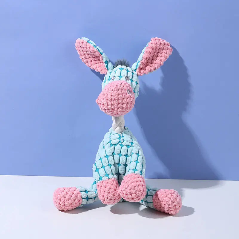 Pet Toy Dog Chew Sound Toy Funny Donkey Durable Chew Teeth Grinding Pet Plush Toy Interactive Dog Toy