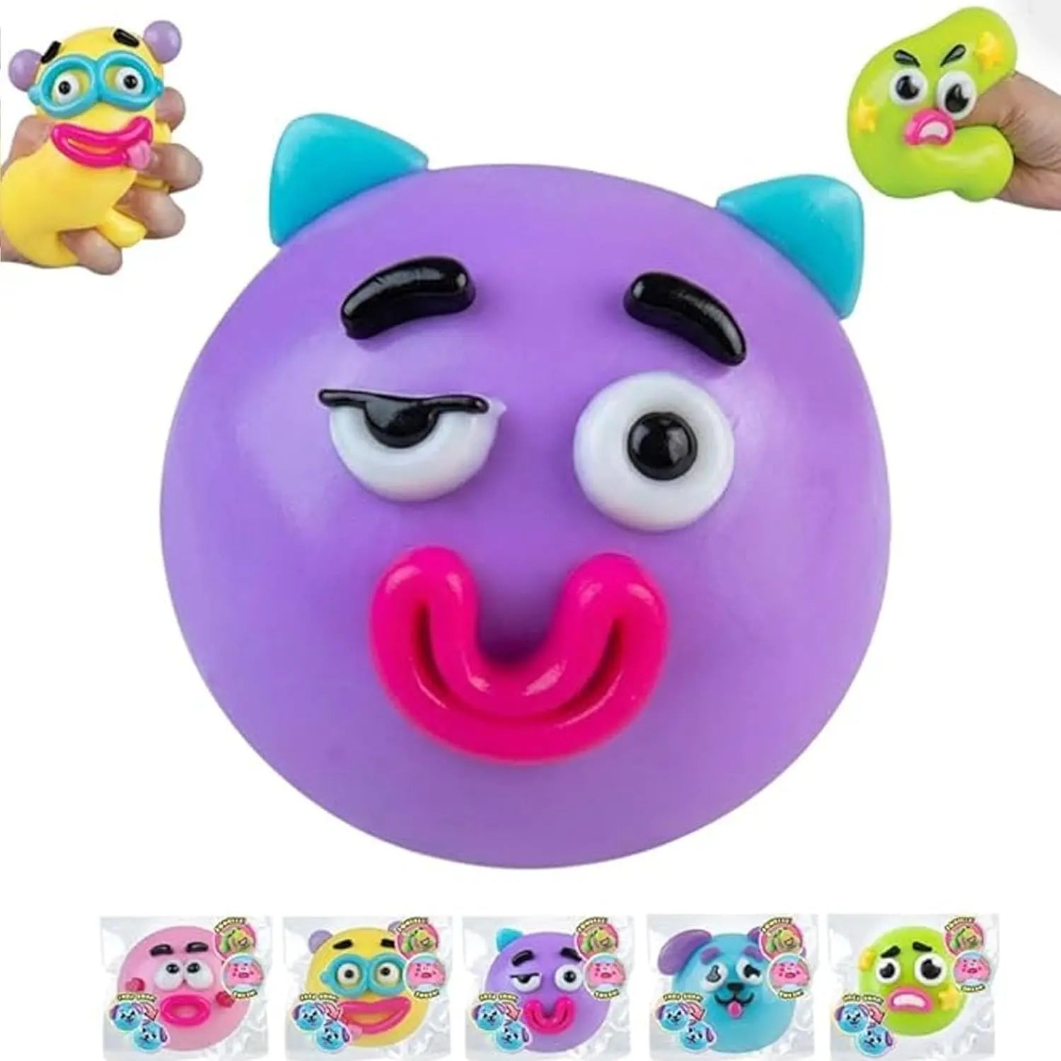 NEW Squishy Cutie Toy ,Funny Face Curiosities Dog Face Swap Squishy Soft Moldable Multisensory Stress Relief for Anxiety Safe Maltose Material Portable Sensory Decompression Party Favors