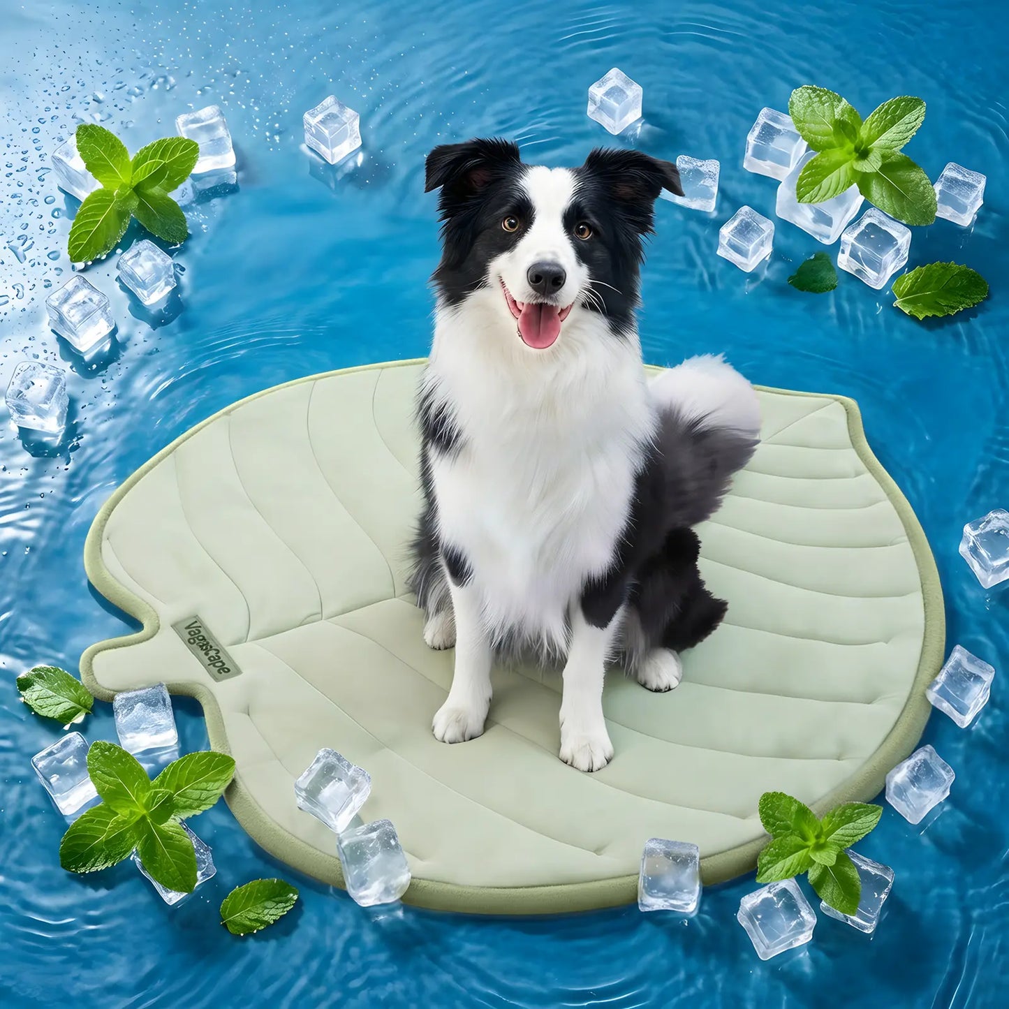 Vagascape Cooling Pet Mat, Eco-Friendly Cooling Pad for Large Dog, Summervibes Cooling Mats for Dog Bed ，Petloverspetand Cat House, Use in Crate, Tunk, Camping, Outdoors, Portable, Machine Washable, Durable, without Gel, Outdoorfun