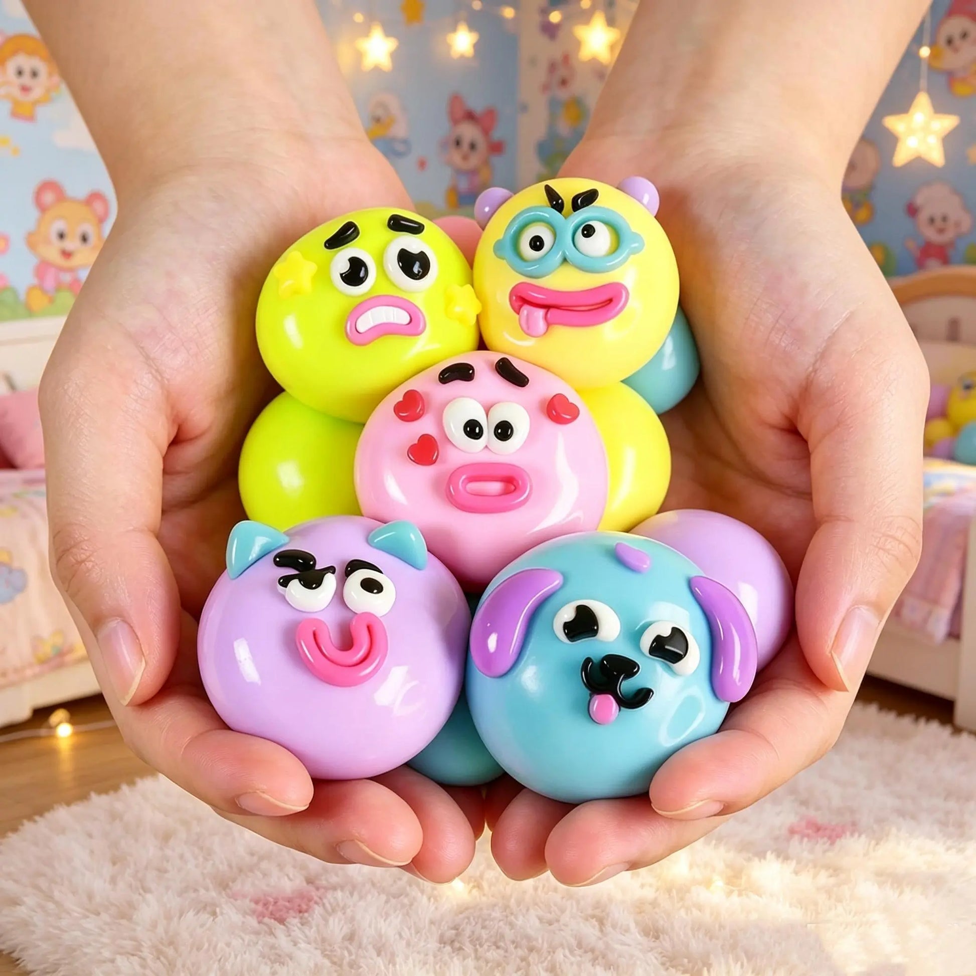 NEW Squishy Cutie Toy ,Funny Face Curiosities Dog Face Swap Squishy Soft Moldable Multisensory Stress Relief for Anxiety Safe Maltose Material Portable Sensory Decompression Party Favors