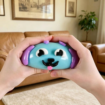 NEW Squishy Cutie Toy ,Funny Face Curiosities Dog Face Swap Squishy Soft Moldable Multisensory Stress Relief for Anxiety Safe Maltose Material Portable Sensory Decompression Party Favors