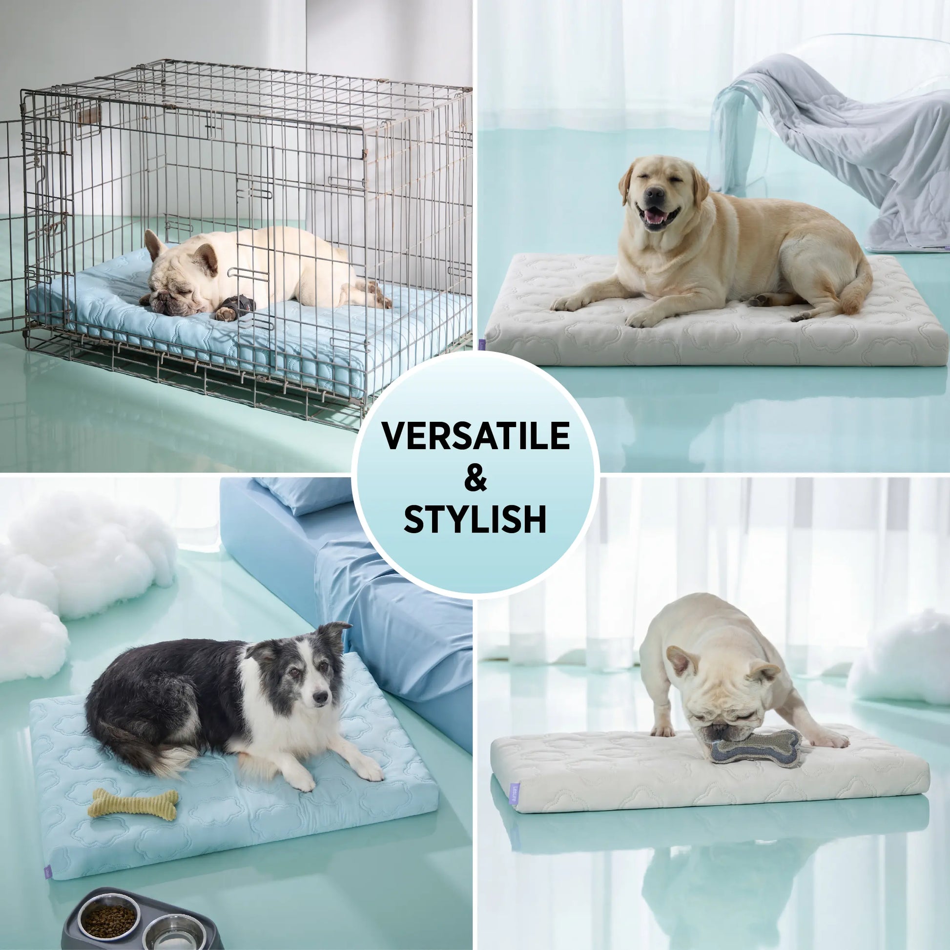 Lesure Cooling Orthopedic Dog Thick Mat – Q-Max>0.5 Cooling Mat with Washable Cover, Egg Crate Foam Non-Slip Bed for Extra Large Dogs
