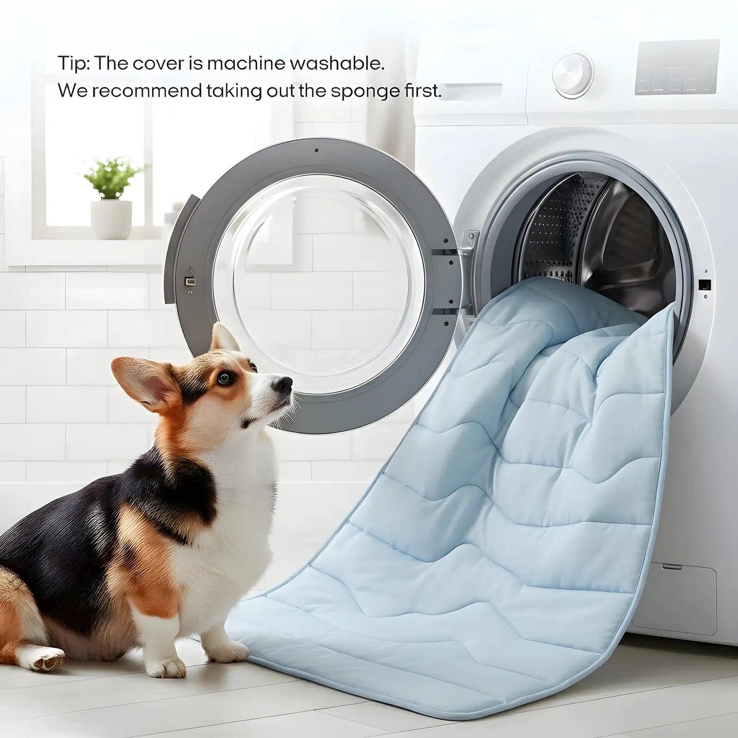 Vagascape Cooling Pet Mat, Eco-Friendly Cooling Pad for Large Dog, Summervibes Cooling Mats for Dog Bed ，Petloverspetand Cat House, Use in Crate, Tunk, Camping, Outdoors, Portable, Machine Washable, Durable, without Gel, Outdoorfun