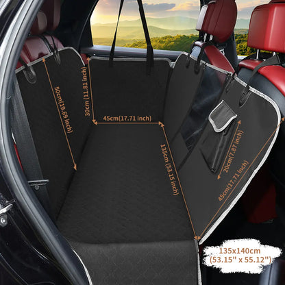 Waterproof Dog Car Seat Cover for Back Seat with Mesh Window, Nonslip Pet Hammock Back Seat Protector, Scratch-Resistant & Durable Rear Seat Cover, Easy to Clean, Universal Fit for Cars & Suvs #Summervibes